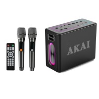 BOXA PORTABILA CU 2 MICROFOANE WIRELESS-IPX6-80W