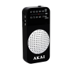 Radio portabil de buzunar Akai, AM/FM, Negru Radio portabil de buzunar Akai, AM/FM, Negru