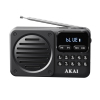 Radio Portabil cu Boxa Bluetooth AKAI, Stil Retro, Player MP3 USB/Card, Autonomie Baterie, Negru Radio Portabil cu Boxa Bluetooth AKAI, Stil Retro, Player MP3 USB/Card, Autonomie Baterie, Negru