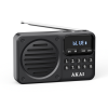 Radio Portabil cu Boxa Bluetooth AKAI, Stil Retro, Player MP3 USB/Card, Autonomie Baterie, Negru Radio Portabil cu Boxa Bluetooth AKAI, Stil Retro, Player MP3 USB/Card, Autonomie Baterie, Negru