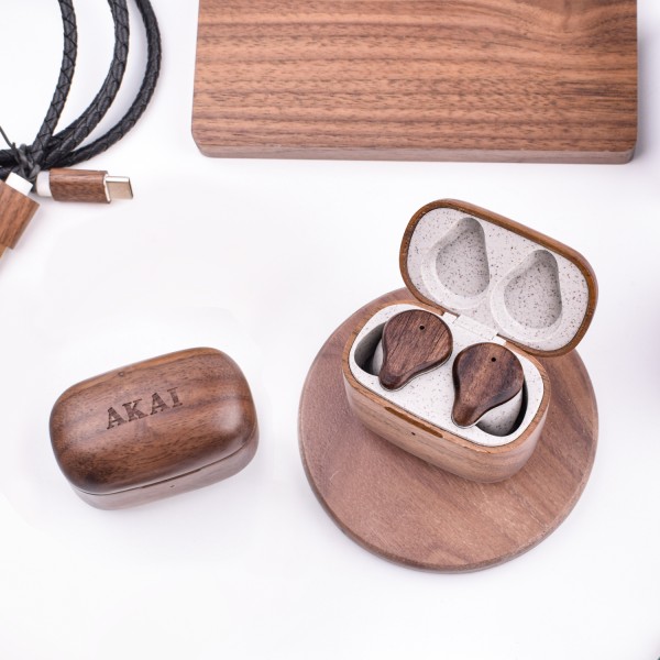 CASTI AUDIO BT EARBUDS DIN BAMBUS CU ENC