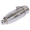 Adaptor xlr mama - rca mama metal pentru conectica profesională Adaptor xlr mama - rca mama metal pentru conectica profesională