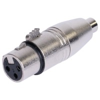 Adaptor xlr mama - rca mama metal pentru conectica profesională