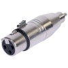 Adaptor xlr mama - rca tata metal pentru conectica sonorizare Adaptor xlr mama - rca tata metal pentru conectica sonorizare