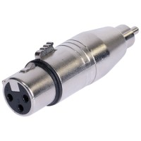 Adaptor xlr mama - rca tata metal pentru conectica sonorizare