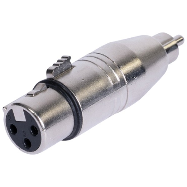 Adaptor xlr mama - rca tata metal pentru conectica sonorizare Adaptor xlr mama - rca tata metal pentru conectica sonorizare