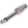 Adaptor jack 6.35 tata - rca mama metal mono pentru sonorizare