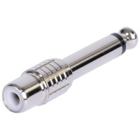Adaptor jack 6.35 tata - rca mama metal mono pentru sonorizare