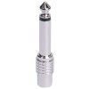 Adaptor jack 6.35 tata - rca mama metal mono pentru sonorizare