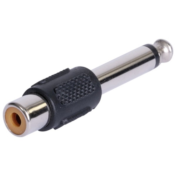 Adaptor jack 6.35 tata - rca mama mono | conectica de calitate Adaptor jack 6.35 tata - rca mama mono | conectica de calitate