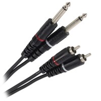 CABLU 2X JACK 6.35 TATA MONO - 2RCA TATA 3M