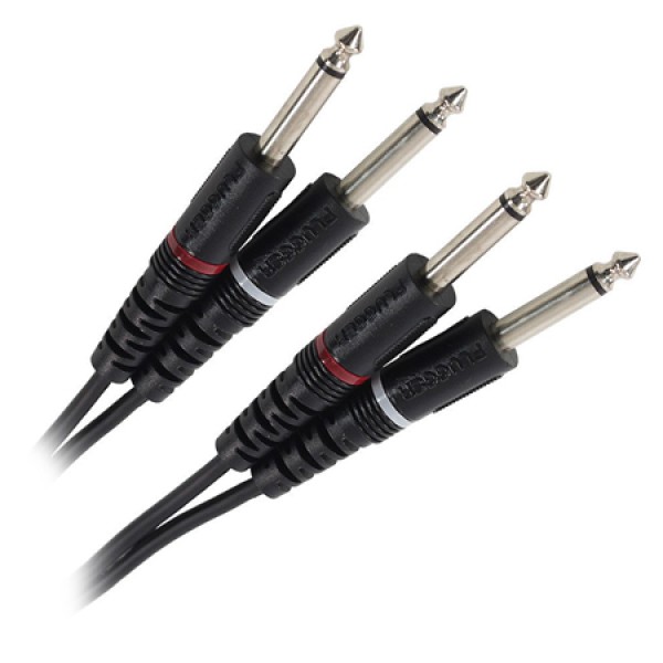 CABLU 2X JACK 6.35 TATA MONO - 2 X JACK 6.35 TATA MONO 6M