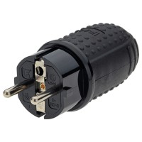 STECKER TATA IP44 16A MAX 3500W - NEGRU