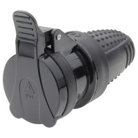 STECKER MAMA IP44 16A MAX 3500W - NEGRU
