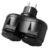 Adaptor 2 cai ip44 16a max 3500w - negru de la optronica