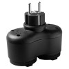 Adaptor 2 cai ip44 16a max 3500w - negru de la optronica
