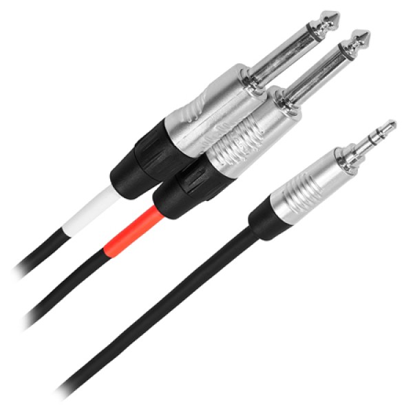 CABLU Y JACK TATA 3.5M STEREO - 2X JACK 6.35MM MONO 3M