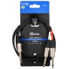 CABLU Y JACK 6.3MM STEREO - 2 X JACK 6.3MM MONO 1M