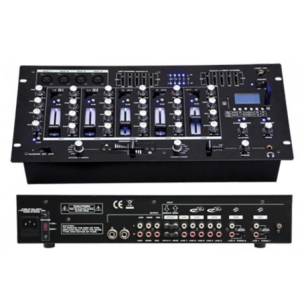 Mixer DJ Profesional BST, 6 Canale, 14 Intrari, Bluetooth, USB/SD, Player si Inregistrare, Rackabil 19 Mixer DJ Profesional BST, 6 Canale, 14 Intrari, Bluetooth, USB/SD, Player si Inregistrare, Rackabil 19