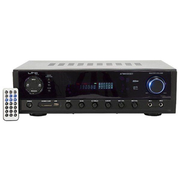 Amplificator 2x50w fm/bt/usb/sd/aux - sonorizare avansată