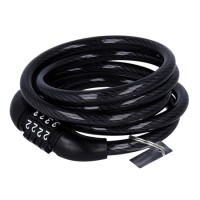 Antifurt bicicleta otel model cu cifru 1m - negru, 1000mm
