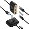 Adaptor usb hub 3.0 4 porturi baseus - porturi usb eficiente Adaptor usb hub 3.0 4 porturi baseus - porturi usb eficiente