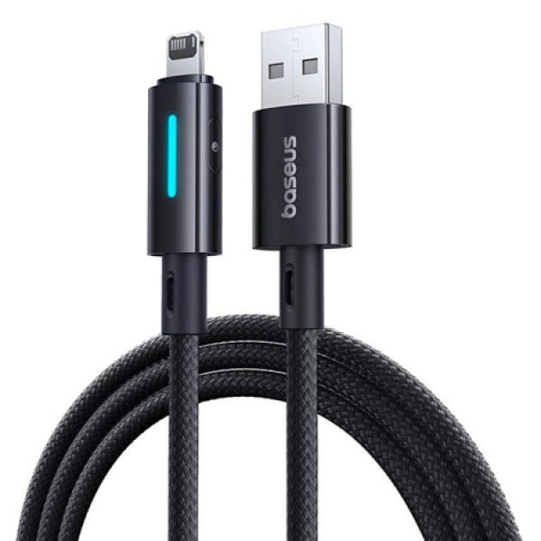 CABLU USB - LIGHTNING 2.4A 1M BASEUS - NEGRU CABLU USB - LIGHTNING 2.4A 1M BASEUS - NEGRU