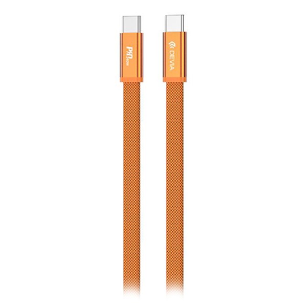 CABLU TIP C - TIP C PD 1.5M 240W - PORTOCALIU CABLU TIP C - TIP C PD 1.5M 240W - PORTOCALIU