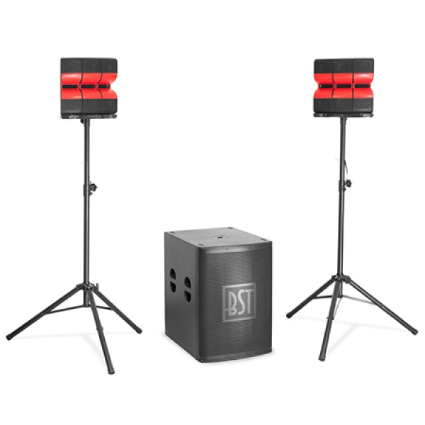 KIT 2.1 SUBWOOFER 18''/46CM + 2 SATELITI 4''/10CM 1200W RMS KIT 2.1 SUBWOOFER 18''/46CM + 2 SATELITI 4''/10CM 1200W RMS
