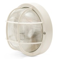 LAMPA DE PERETE/TAVAN CU SOCLU E27 IP44  - ALB