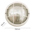 LAMPA DE PERETE/TAVAN CU SOCLU E27 IP44  - ALB