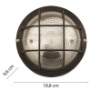LAMPA DE PERETE/TAVAN CU SOCLU E27 IP44  - NEGRU