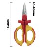 Foarfeca electrician 1000v tecnid, izolate, cu lamă din oțel inoxidabil Foarfeca electrician 1000v tecnid, izolate, cu lamă din oțel inoxidabil