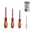 Set de șurubelnițe izolate vde 1000v - 3 șurubelnițe + tester tensiune Set de șurubelnițe izolate vde 1000v - 3 șurubelnițe + tester tensiune