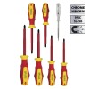 Set șurubelnițe electrician 7 piese, vde, izolate, cu tester tensiune Set șurubelnițe electrician 7 piese, vde, izolate, cu tester tensiune