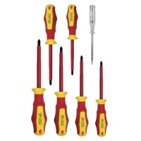 Set șurubelnițe electrician 7 piese, vde, izolate, cu tester tensiune