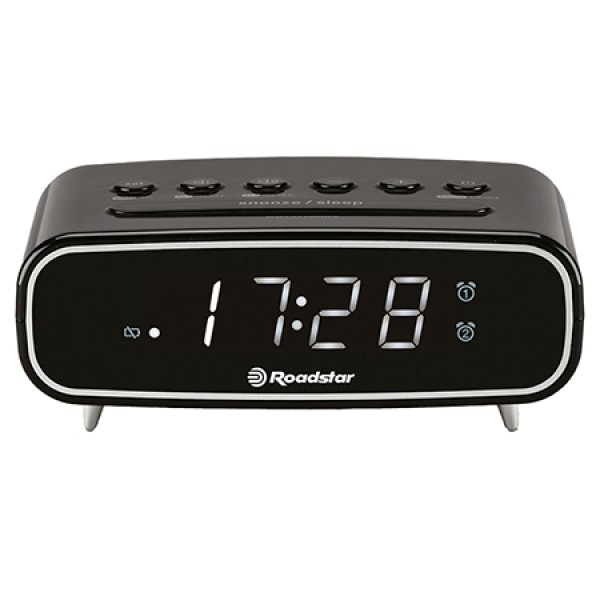 Ceas deșteptător cu radio fm pll roadstar clr-2310, alarmă duală, design compact