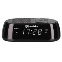 Ceas desteptator roadstar hra-1200 cu radio fm pll, negru, portabil si analogic