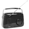 Radio Portabil Retro Madison Freesound, 30W, Bluetooth, FM, USB, AUX, Acumulator, Negru