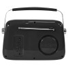 Radio Portabil Retro Madison Freesound, 30W, Bluetooth, FM, USB, AUX, Acumulator, Negru