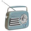 RADIO FM PORTABIL NOSTALGIA 30W CU FUNCTIE BLUETOOTH/AUX -ALBASTRU
