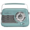RADIO FM PORTABIL NOSTALGIA 30W CU FUNCTIE BLUETOOTH/AUX -ALBASTRU