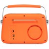 Radio FM Portabil Retro Madison, 30W, Bluetooth, USB, AUX, Subwoofer, Acumulator, Portocaliu Mat