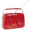 Radio Portabil Retro, FM, Bluetooth, USB, AUX, Acumulator 1500mAh, Putere 30W, Rosu