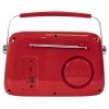Radio Portabil Retro, FM, Bluetooth, USB, AUX, Acumulator 1500mAh, Putere 30W, Rosu