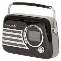Radio Vintage Portabil Madison, 40W, cu Bluetooth, DAB+, FM și Subwoofer integrat