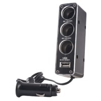 Adaptor priza auto 3in1 usb - forever, 12v, 0.5a