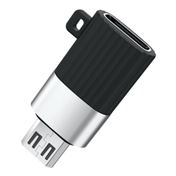 Adaptor micro usb la tip c negru - compatibil cu smartphone-uri și tablete