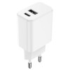 INCARCATOR RETEA USB-C +USB A FAST CHARGING 20W - ALB INCARCATOR RETEA USB-C +USB A FAST CHARGING 20W - ALB
