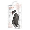 Adaptor priza auto 3cai + 2xusb 2.4a - încărcător rapid